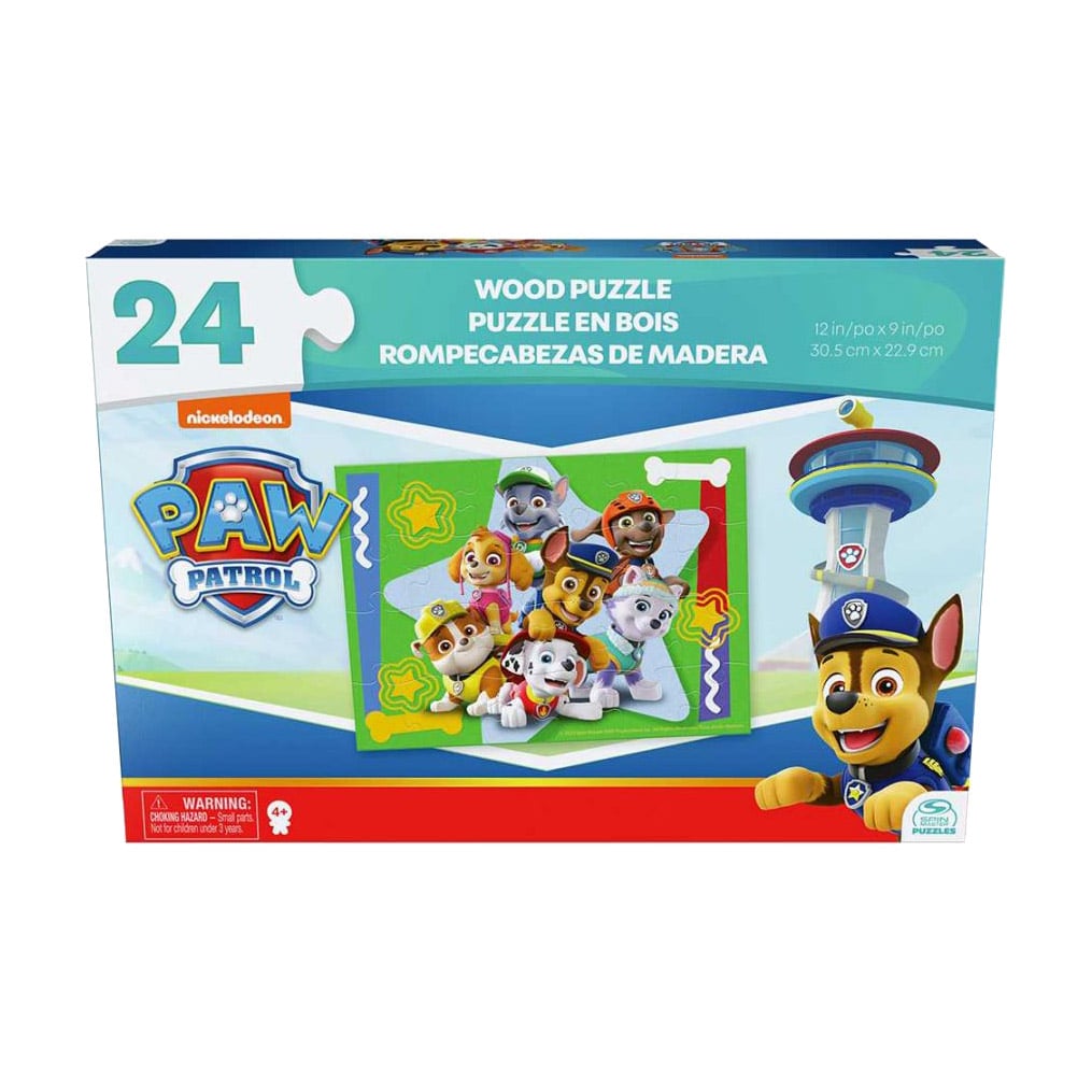 Дерев'яний пазл Paw Patrol Щенячий патруль, від 4 років, 20*23 см, 24 елементи (SM98489/6066932)