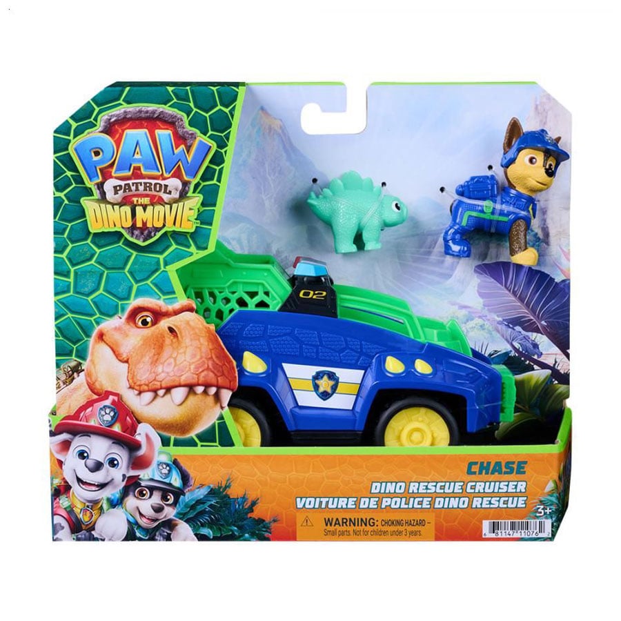Ігровий набір Paw Patrol Дінокіно: Рятувальний автомобіль, з водієм Гонщик, від 3 років, 3 деталі (SM97236/6075756)
