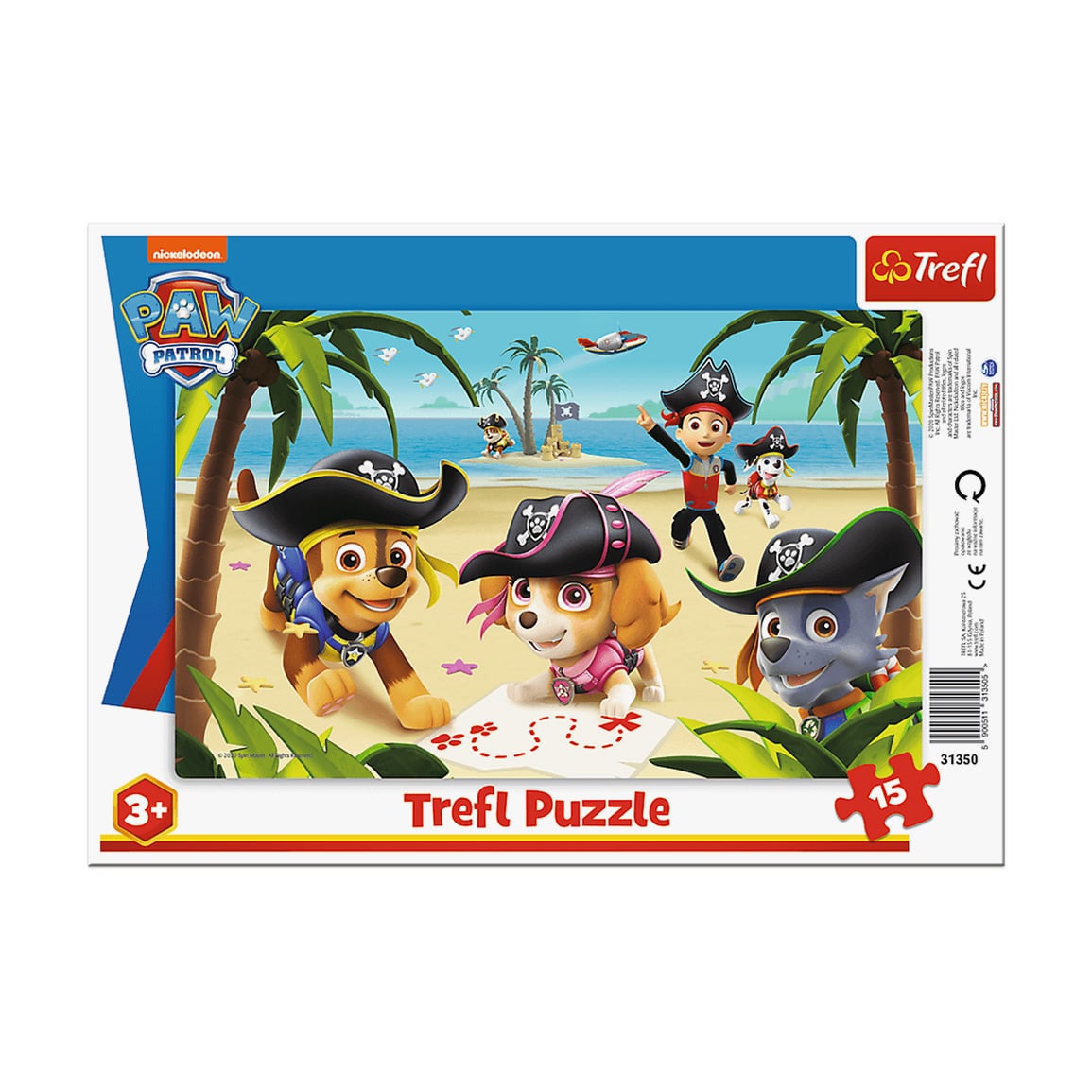 Пазл рамковий Trefl Nickelodeon Paw Patrol Друзі із Щенячого патруля, від 3 років, 15 елементів (31350)